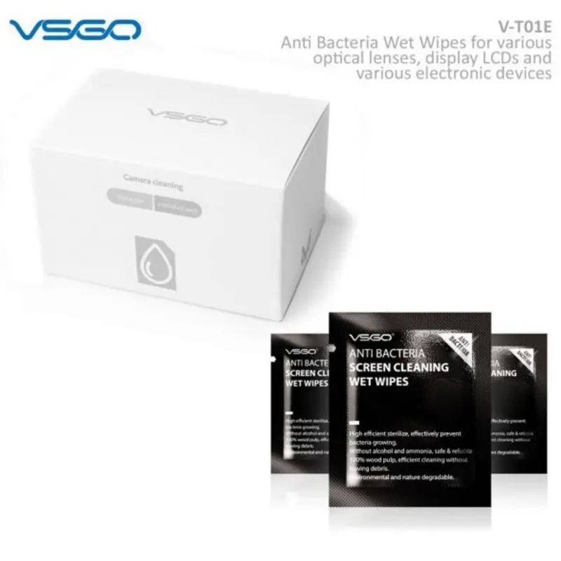 VSGO Anti-Bacteria Screen/Lens Cleaning Wet Wipes