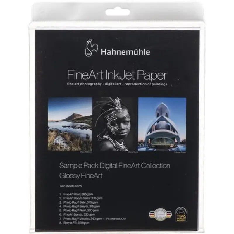 Hahnemuhle FineArt Glossy Inkjet Paper Sample Pack (8.5 x 11", 14 Sheets)