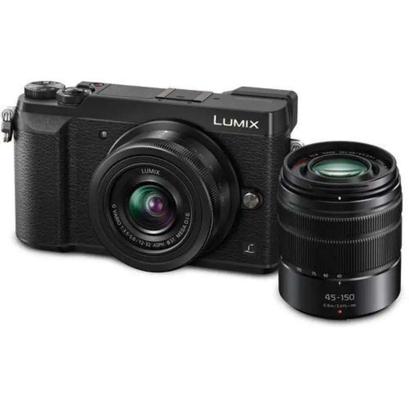 Panasonic Lumix GX85 4K Mirrorless Camera with 12-32mm and 45-150mm Lenses (Black)