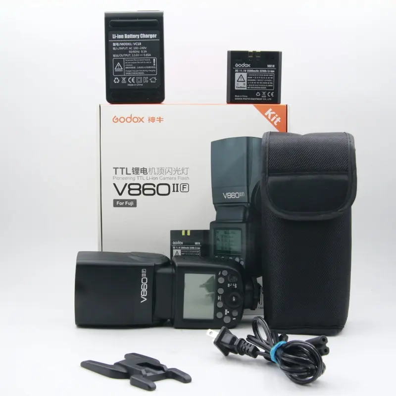 * OPEN BOX GOOD * Godox VING V860IIF TTL Li-Ion Flash Kit for Fujifilm Cameras