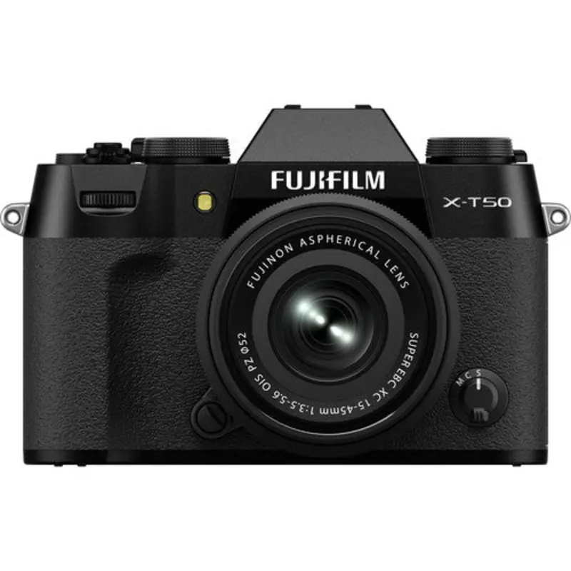 FUJIFILM X-T50 Mirrorless Digital Camera with XC 15-45mm f/3.5-5.6 OIS PZ Lens (Black)
