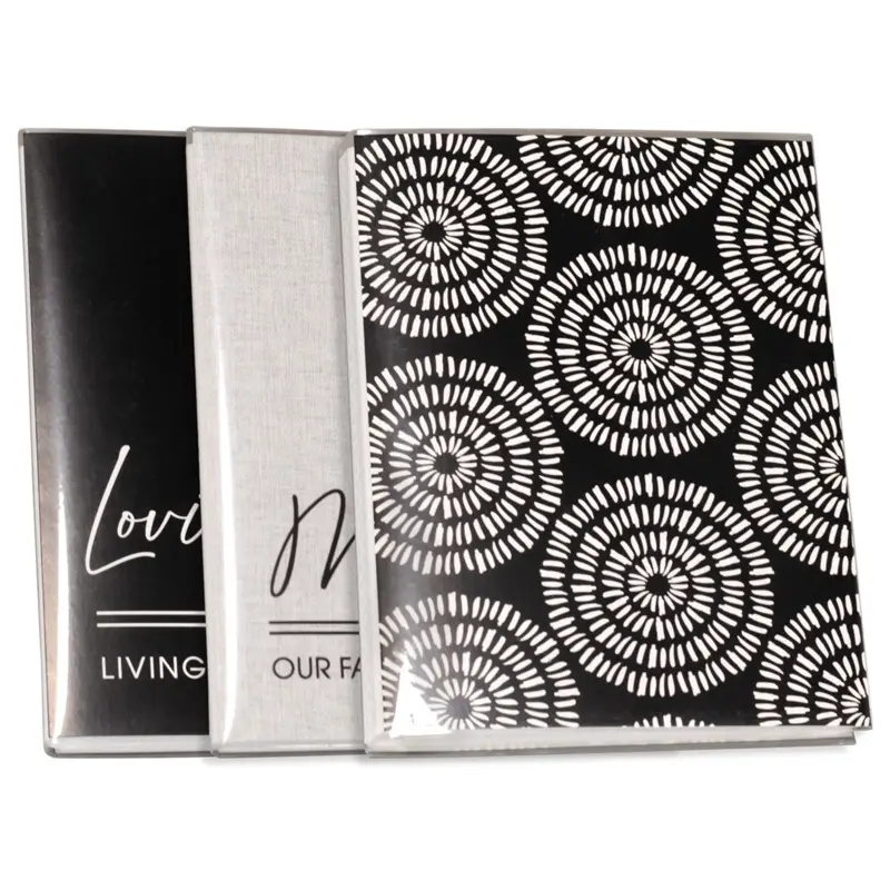 Malden Photo Album Soft Cover Brag Asst. Black and  Gray