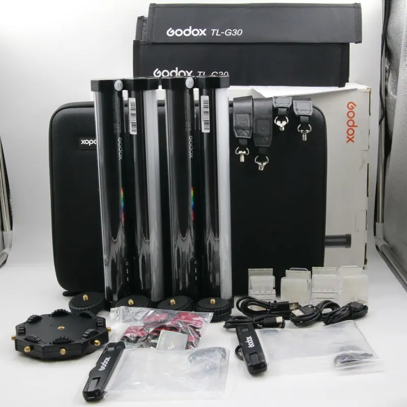 * OPEN BOX EXCELLENT * Godox TL30 RGB LED Tube Light 4-Light Kit
