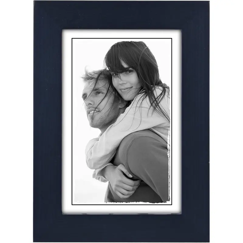 Malden Linear Wood 4X6 Blue Picture Frame