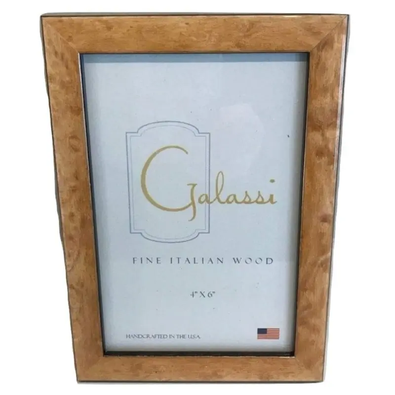 Galassi Italian Wood Photo Frame - Cashmere Burl - 4x6