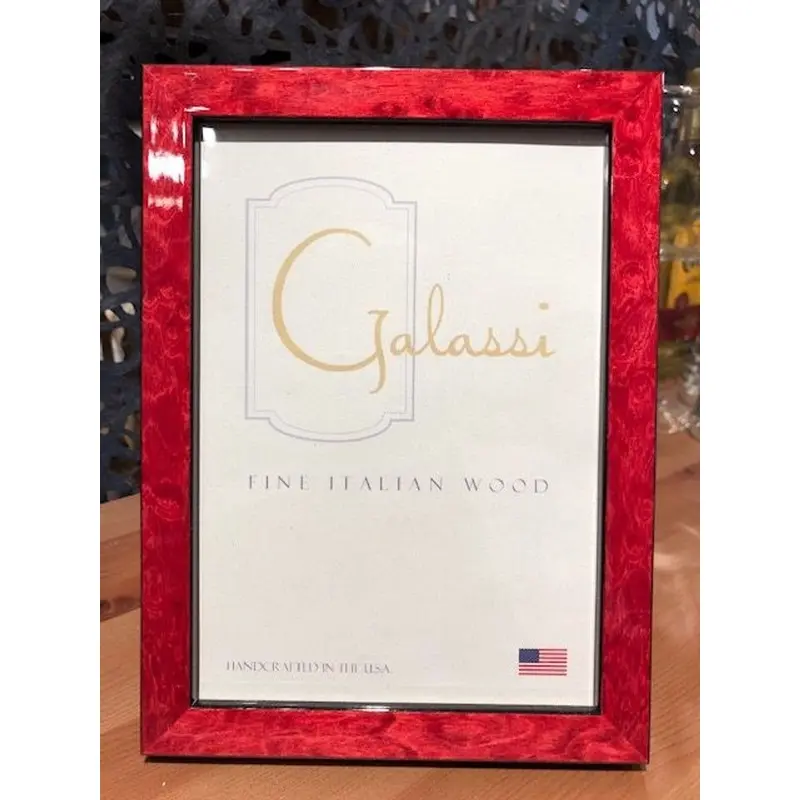 Galassi Italian Wood Photo Frame - Red Burl - 4x6