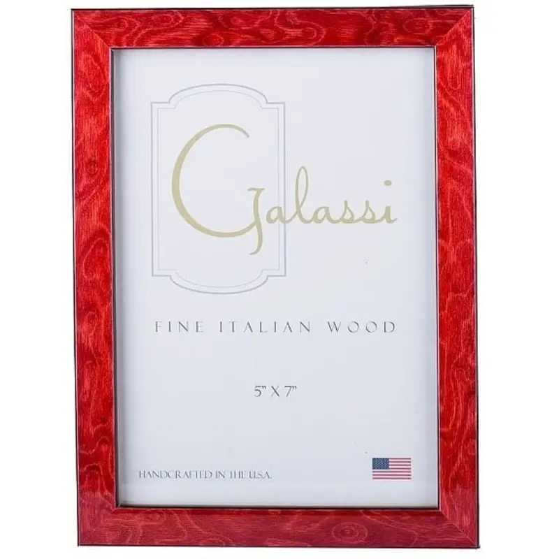 Galassi Italian Wood Photo Frame - Red Burl - 5x7