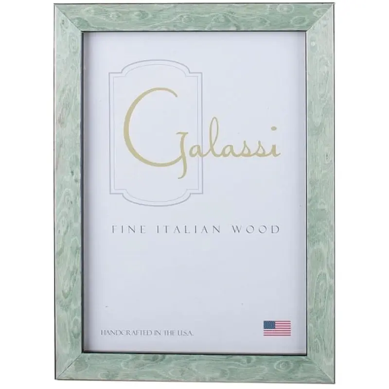 Galassi Italian Wood Photo Frame - Teal Burl - 8x10