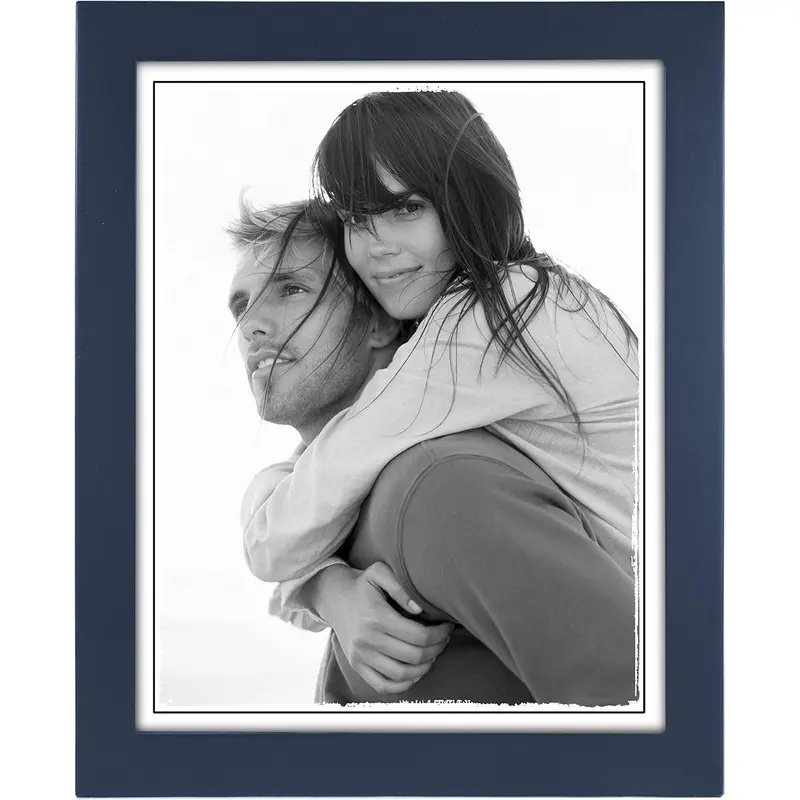 Malden Linear Wood 8x10 Blue Picture Frame
