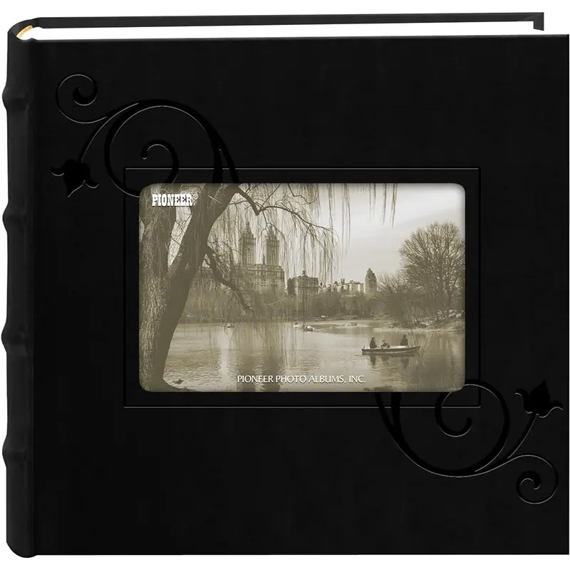 Pioneer Embossed Leatherette Frame Photo Album (Black Floral)