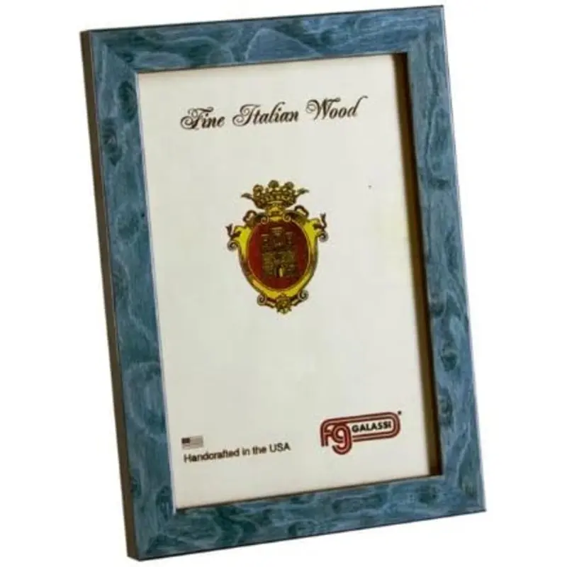 Galassi Italian Wood Photo Frame - Blue Burl - 8x10
