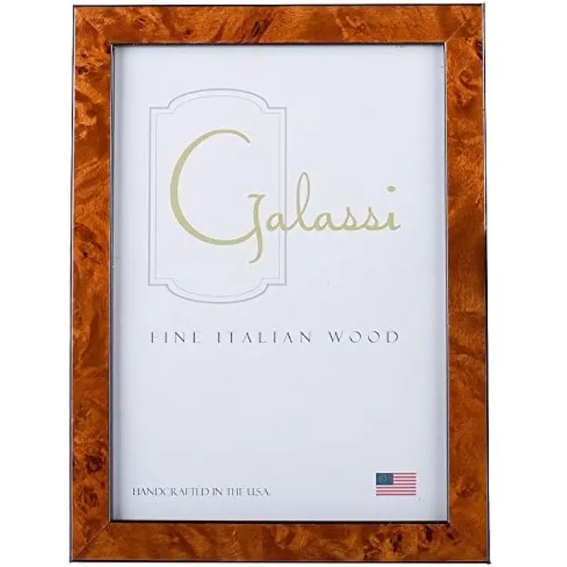 Galassi Italian Wood Photo Frame - Chestnut Burl - 8x10