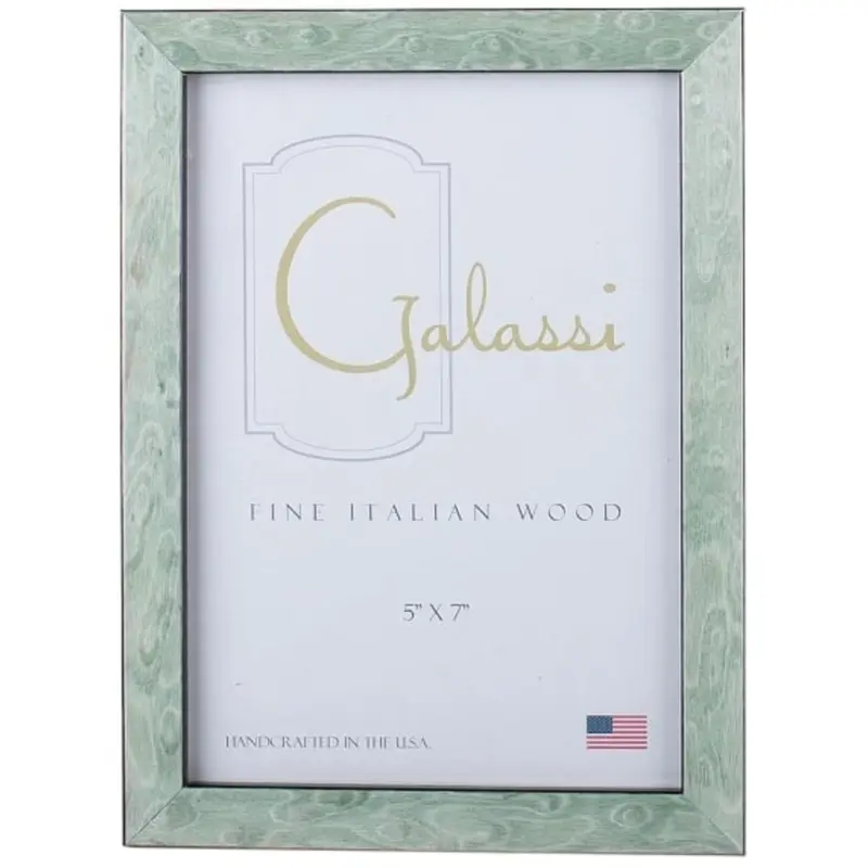 Galassi Italian Wood Photo Frame - Teal Burl - 4x6