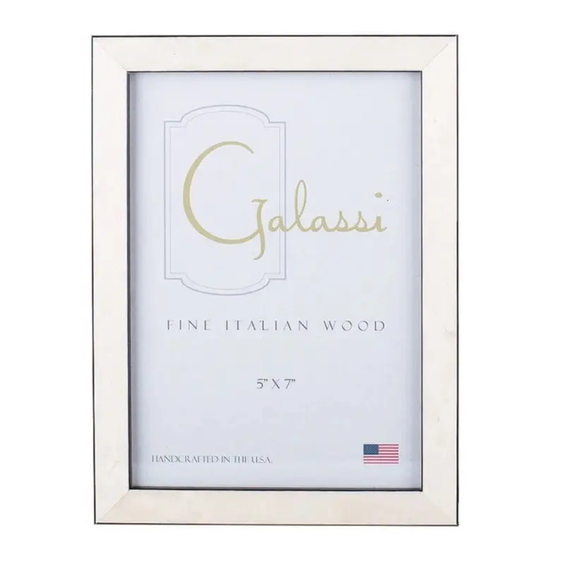 Galassi Italian Wood Photo Frame - White Burl - 4x6
