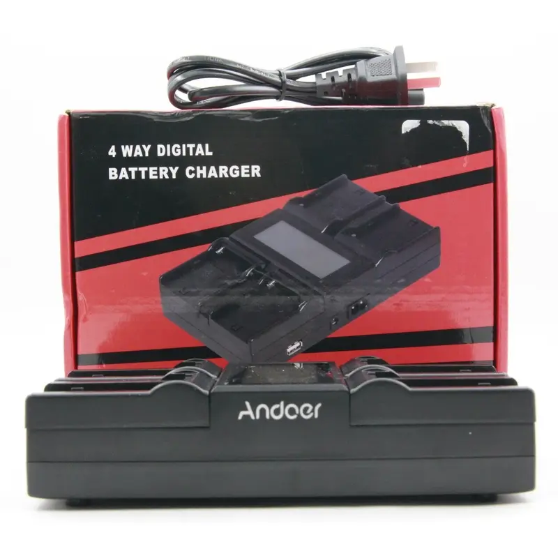 * USED * 4 Way Digital Charger for Sony Np-fz100 Rechargeable Lithium-ion Battery
