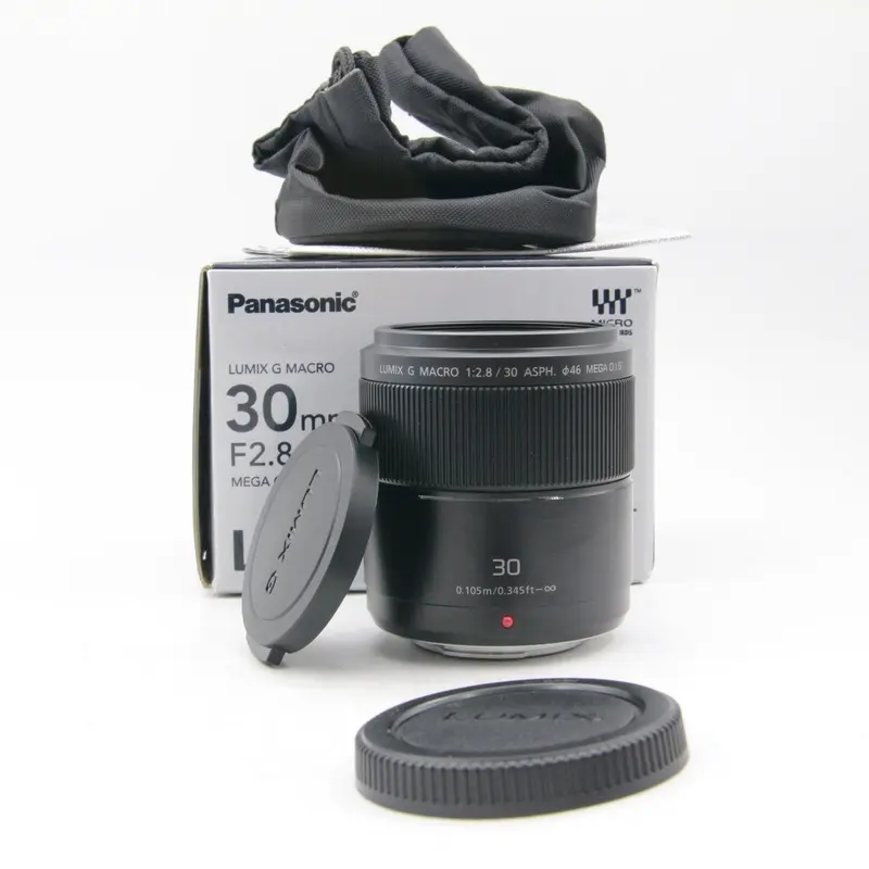 * OPEN BOX EXCELLENT * Panasonic Lumix G MACRO 30mm f/2.8 ASPH. MEGA O.I.S. Lens