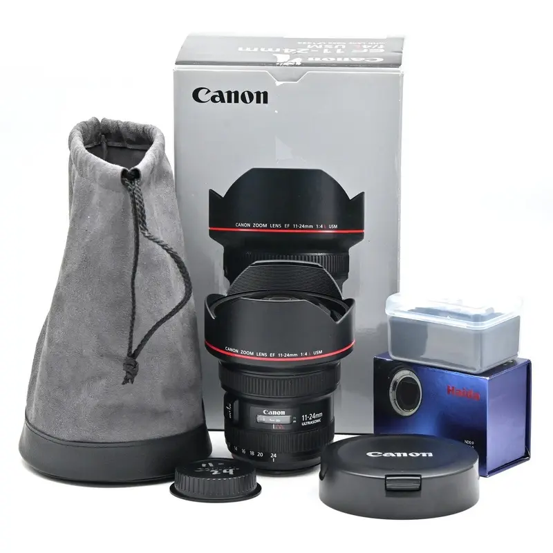* USED * Canon EF 11-24mm f/4 L USM Lens w/ Haida Rear Lens ND Filter Kit