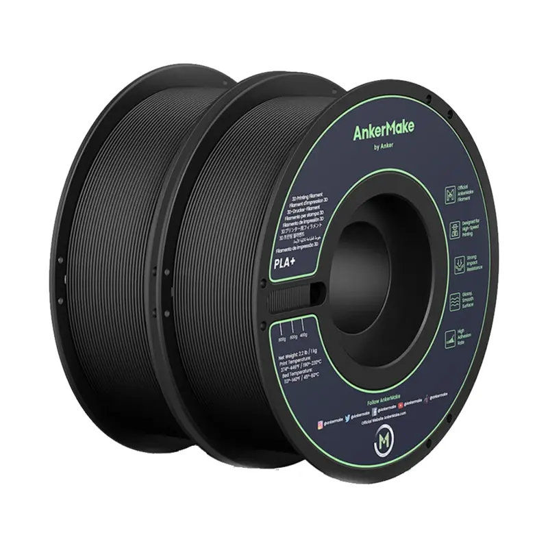AnkerMake PLA+ Filament (2-Pack, Black)