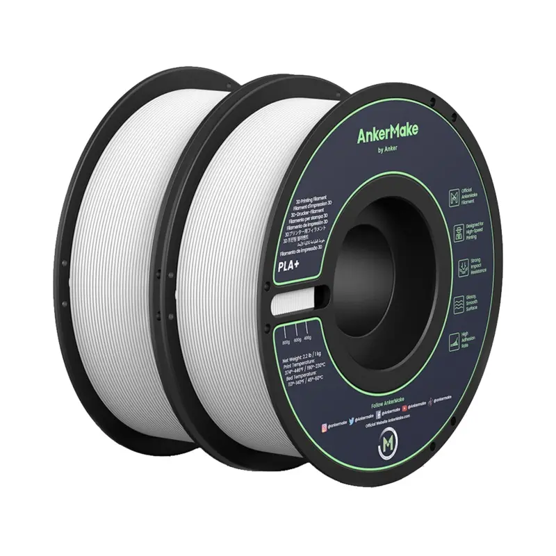 AnkerMake PLA+ Filament (2-Pack, White)