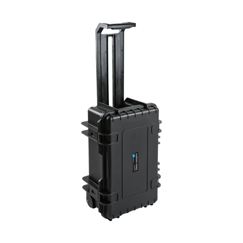 B&W Type 6600 Black Case With Foam Inserts on Wheels