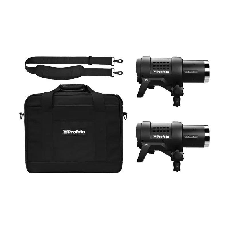 USED Profoto D2 500Ws AirTTL Monolight Studio Flash 2-Light Kit - Rating 8/10 (SB204)