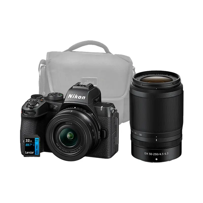 Nikon Z50 II Mirrorless Digital Camera with 16-50 and 50-250 Lenses + Bag and Card
