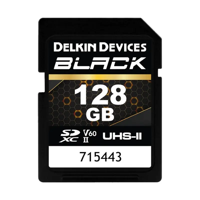 Delkin Devices 128GB BLACK UHS-II SDXC (290MB/s) Memory Card
