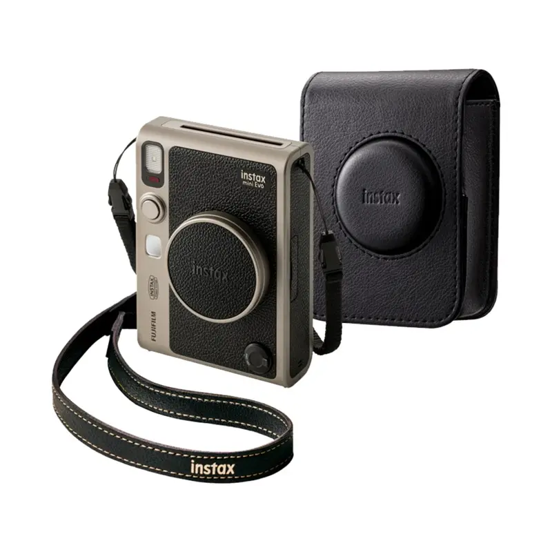Fujifilm Instax Mini Evo Limited Edition Hybrid Instant Camera Bundle (Titanium Gold)