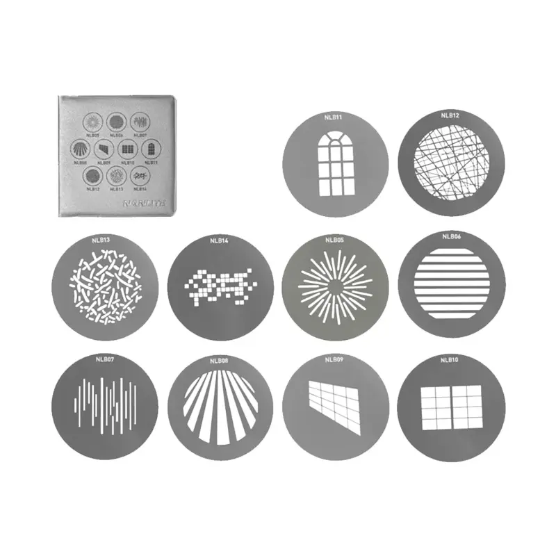 Nanlite BM Bowens Projection Attachment Gobo Set 1 (10-Pack)