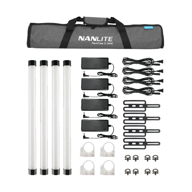 Nanlite PavoTube II 15XR RGB LED Pixel Tube Light (60cm, 4-Light Kit)
