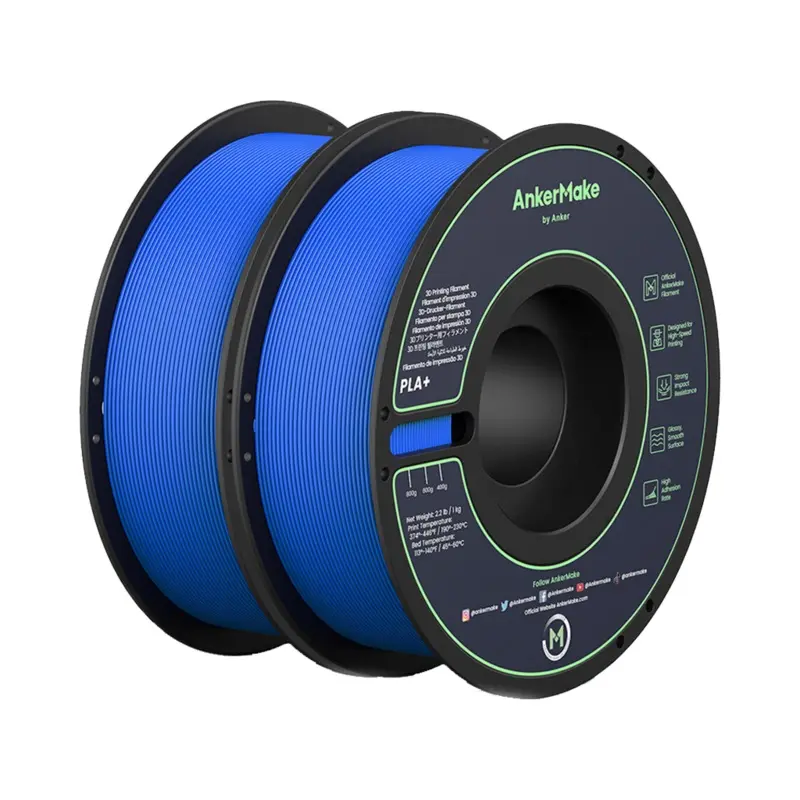 AnkerMake PLA+ Filament (2-Pack, Blue)