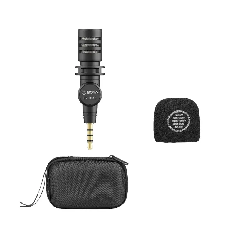 BOYA BY-M110 Ultracompact Condenser Microphone with 3.5mm TRRS Plug