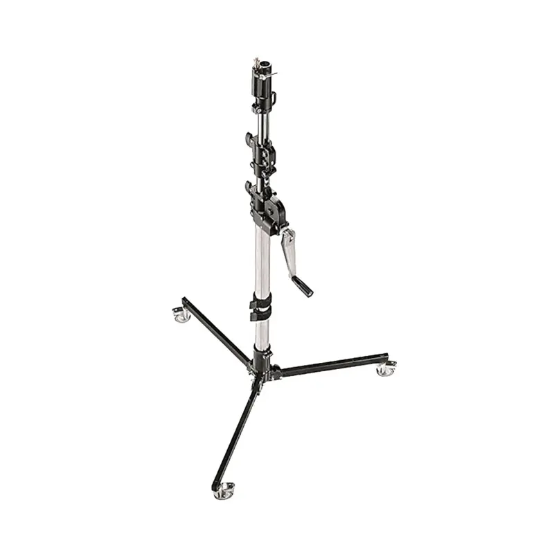Manfrotto Low Base 3-Section Wind Up Stand with Braked Wheels