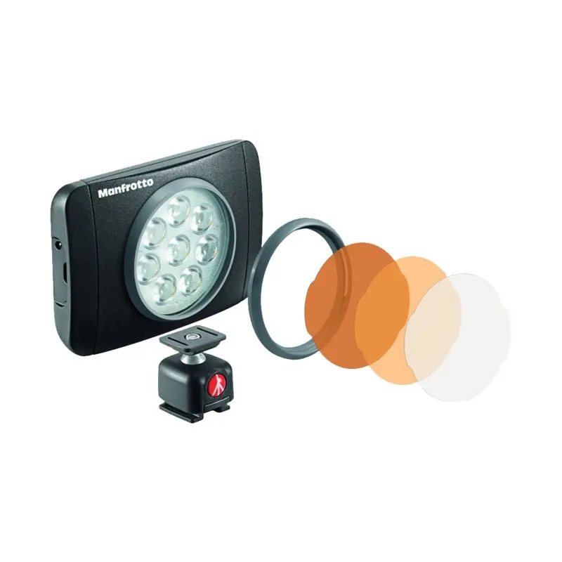 Manfrotto MLUMIEMU-BK Lumimuse 8 (Muse) LED Light with Accessories