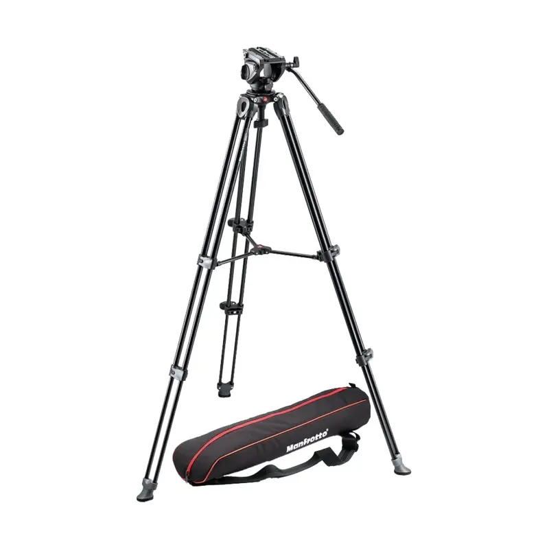Manfrotto MVH500A Head + MVT502AM Legs + Padded Bag Video Tripod Kit
