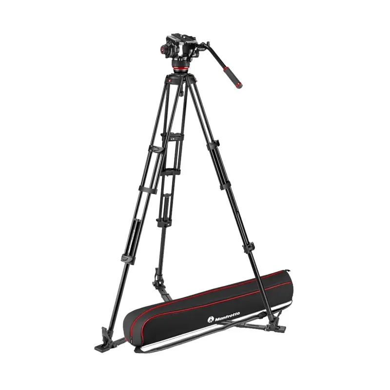 Manfrotto 504X Fluid Video Head & MVTTWINGA Aluminium Tripod with Ground Spreader