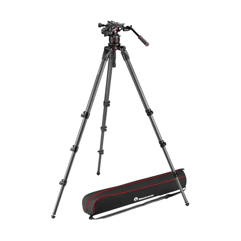Manfrotto 612 Nitrotech Fluid Video Head and 536 Carbon Fiber Single Leg Tripod
