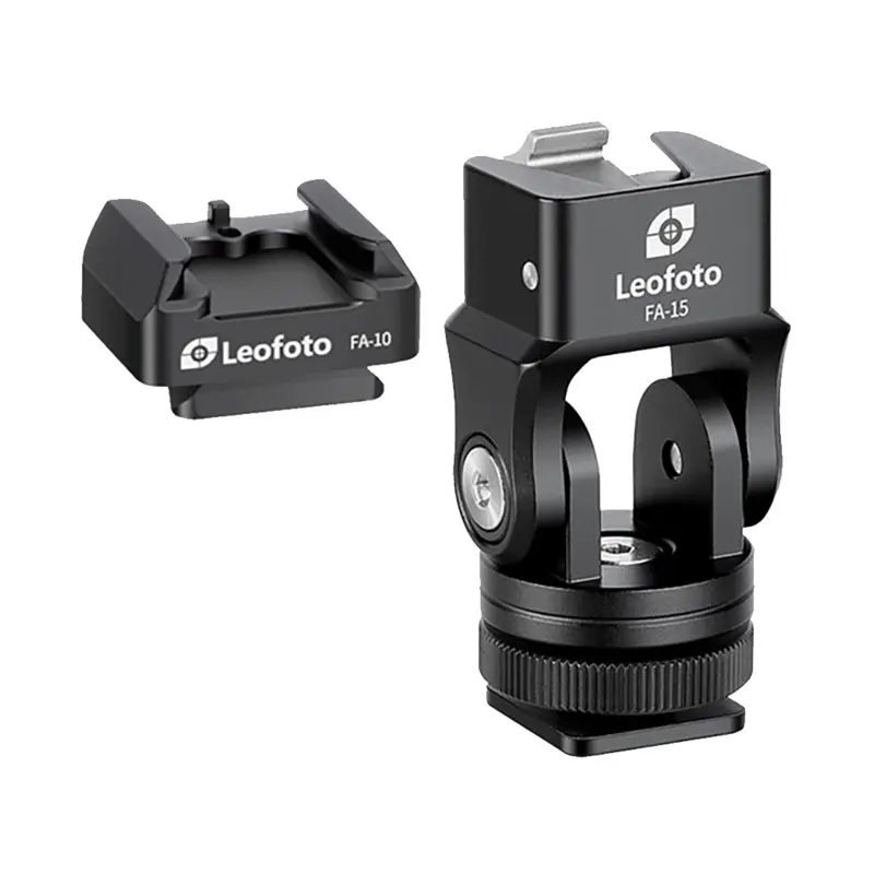 Leofoto FA-15+FA-10 Cold Shoe and Hot Shoe Adapter