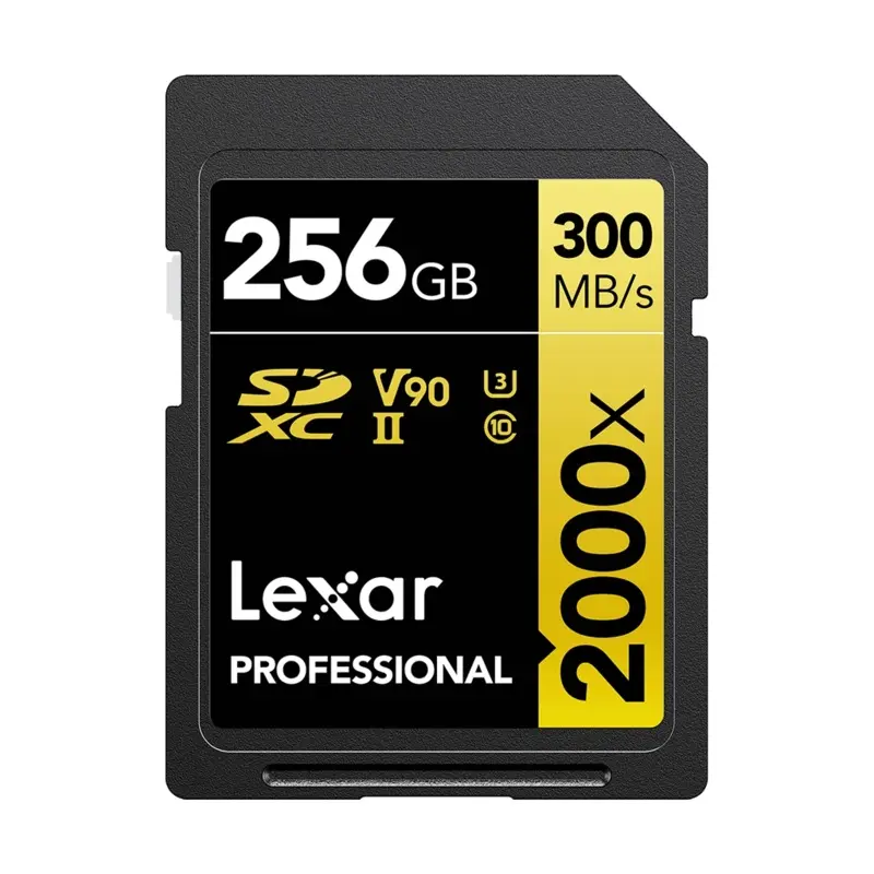 Lexar 256GB Professional 2000x 300MB/s SDXC UHS-II Memory Card