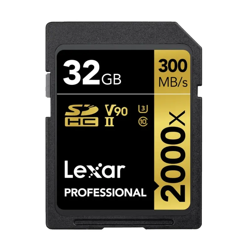Lexar 32GB Professional 2000x 300MB/s SDHC UHS-II Memory Card