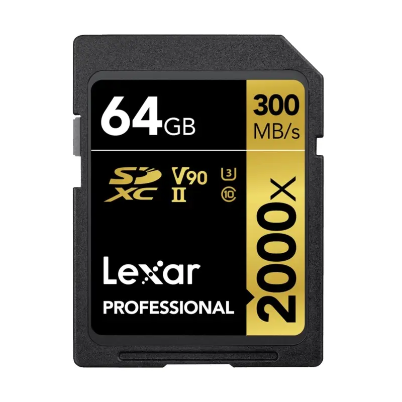Lexar 64GB Professional 2000x 300MB/s SDXC UHS-II Memory Card
