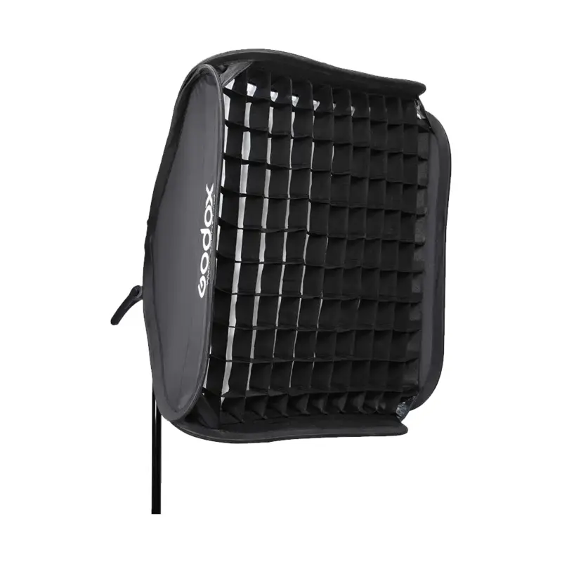 Godox S2 Speedlite Bracket with Softbox, Grid & Carrying Bag Kit (60 x 60cm)