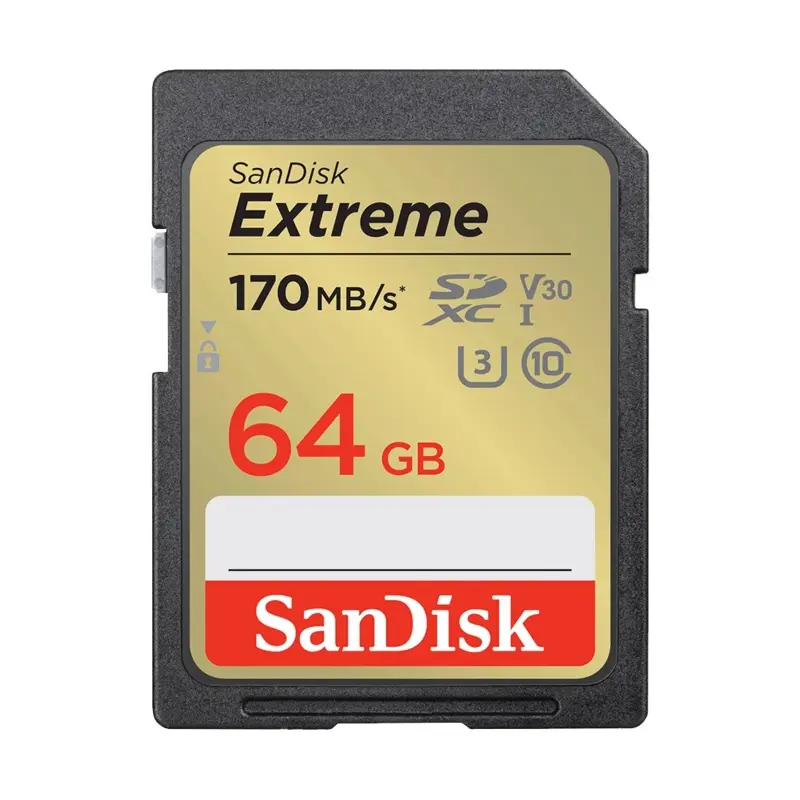 SanDisk 64GB Extreme 170MB/s UHS-I SDHC Memory Card