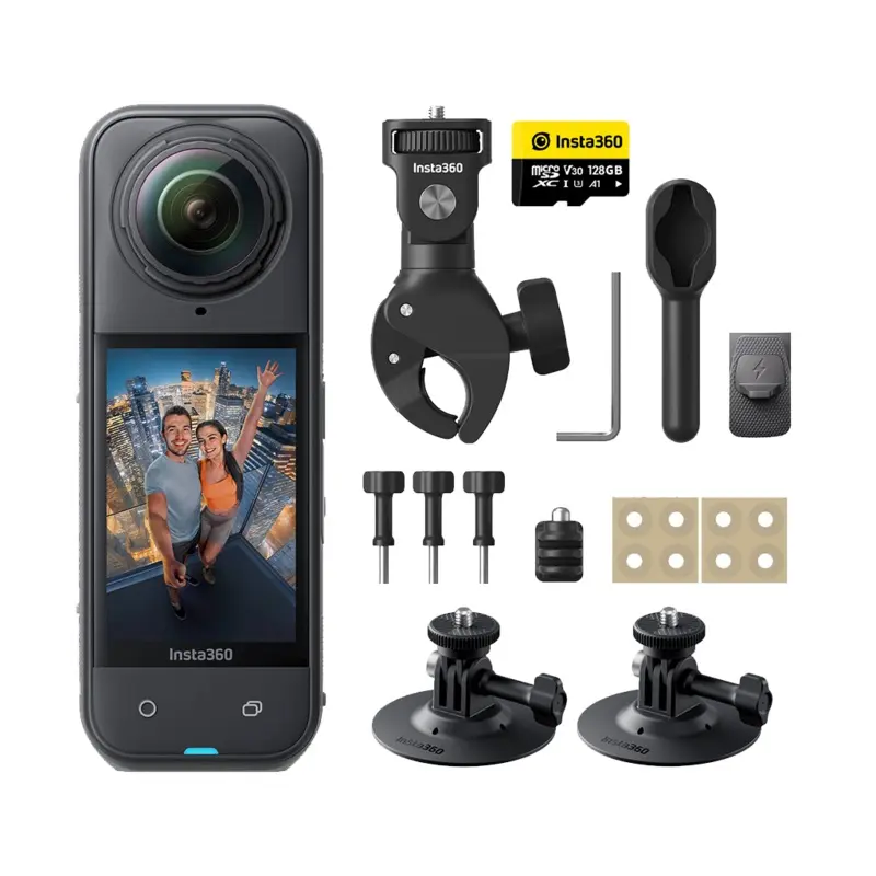 Insta360 X5 360 Action Camera Motorcycle Multiview Bundle
