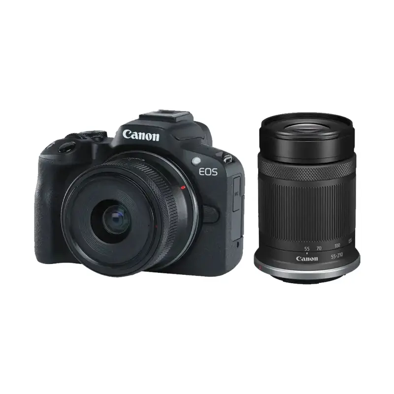 Canon EOS R50 Mirrorless Camera with 18-45mm and 55-210mm Lenses