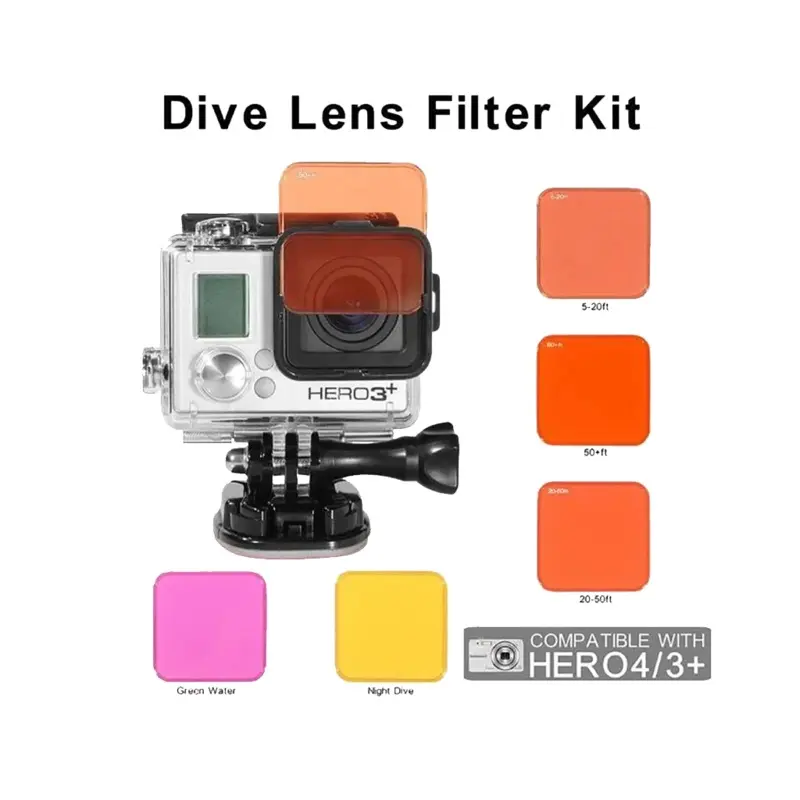 Xtreme Dive Filters for GoPro HERO 4/3+ (4 Pack)