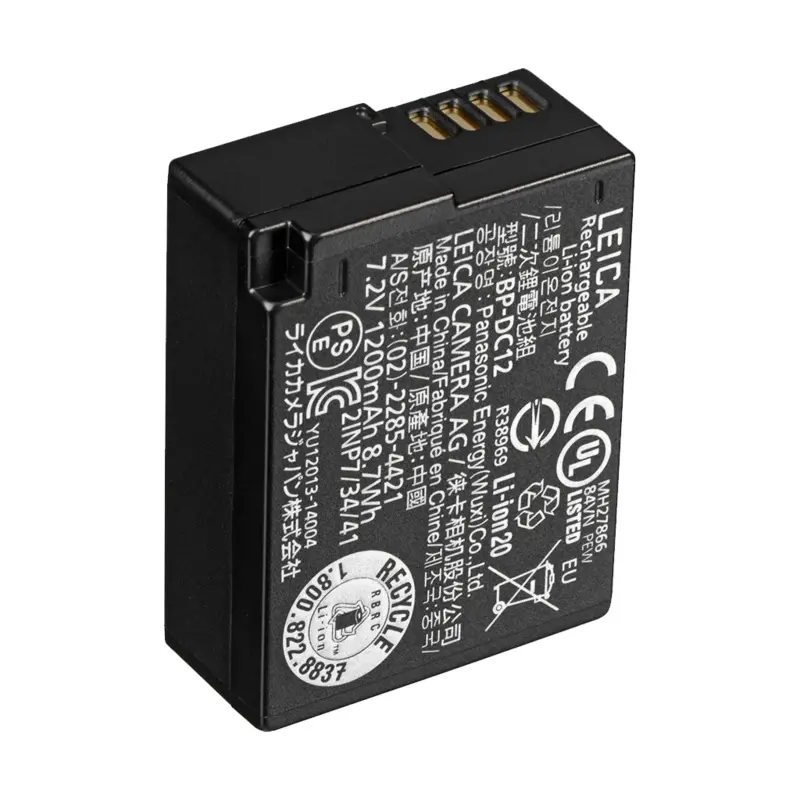 Leica BP-DC 12 Lithium-Ion Battery for Select Leica Digital Cameras (7.2V, 1200mAh)