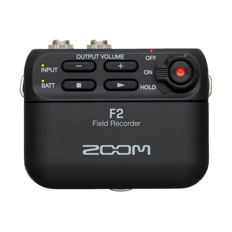 Zoom F2 Ultracompact Portable Field Recorder with Lavalier Microphone