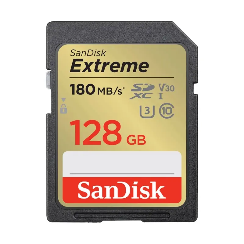 SanDisk 128GB Extreme 180MB/s UHS-I SDHC Memory Card