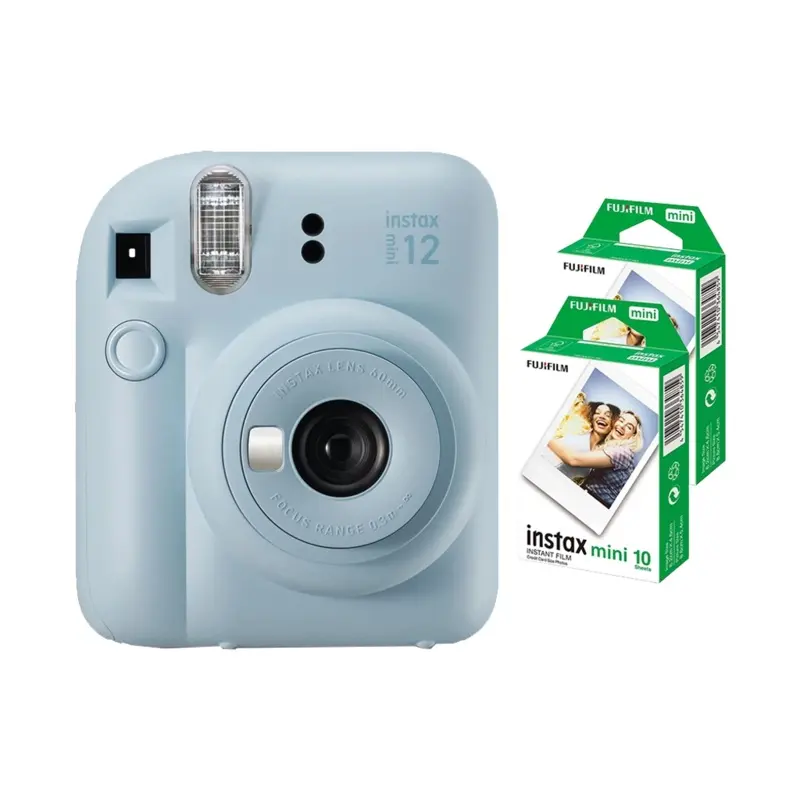 Fujifilm Instax Mini 12 Instant Film Camera Combo with 2 Films (Pastel Blue)